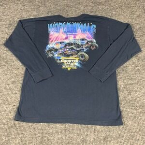 Monster Jam T Shirt Mens Medium M Black Long Sleeve World Finals 2017 Las Vegas